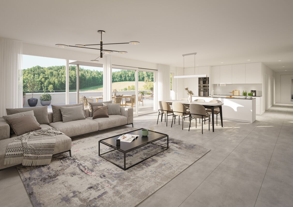Wohnzimmer Terrassenwohnung 2.2
